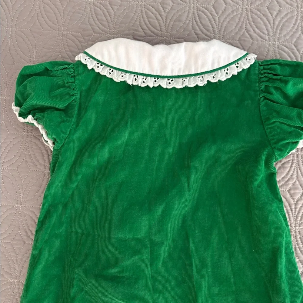Shrimp and Grits corduroy dress with white scallop trim - Picture 3 of 4